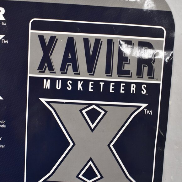 NCAA Xavier Musketeers Royal Plush Raschel Blanket New 60" x 89” - Picture 6 of 9